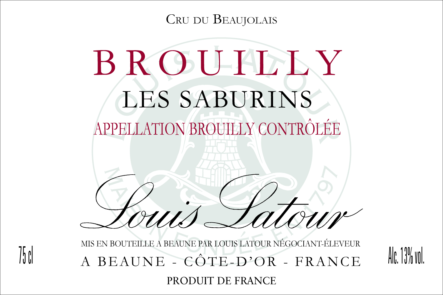 Brouilly Les Saburins